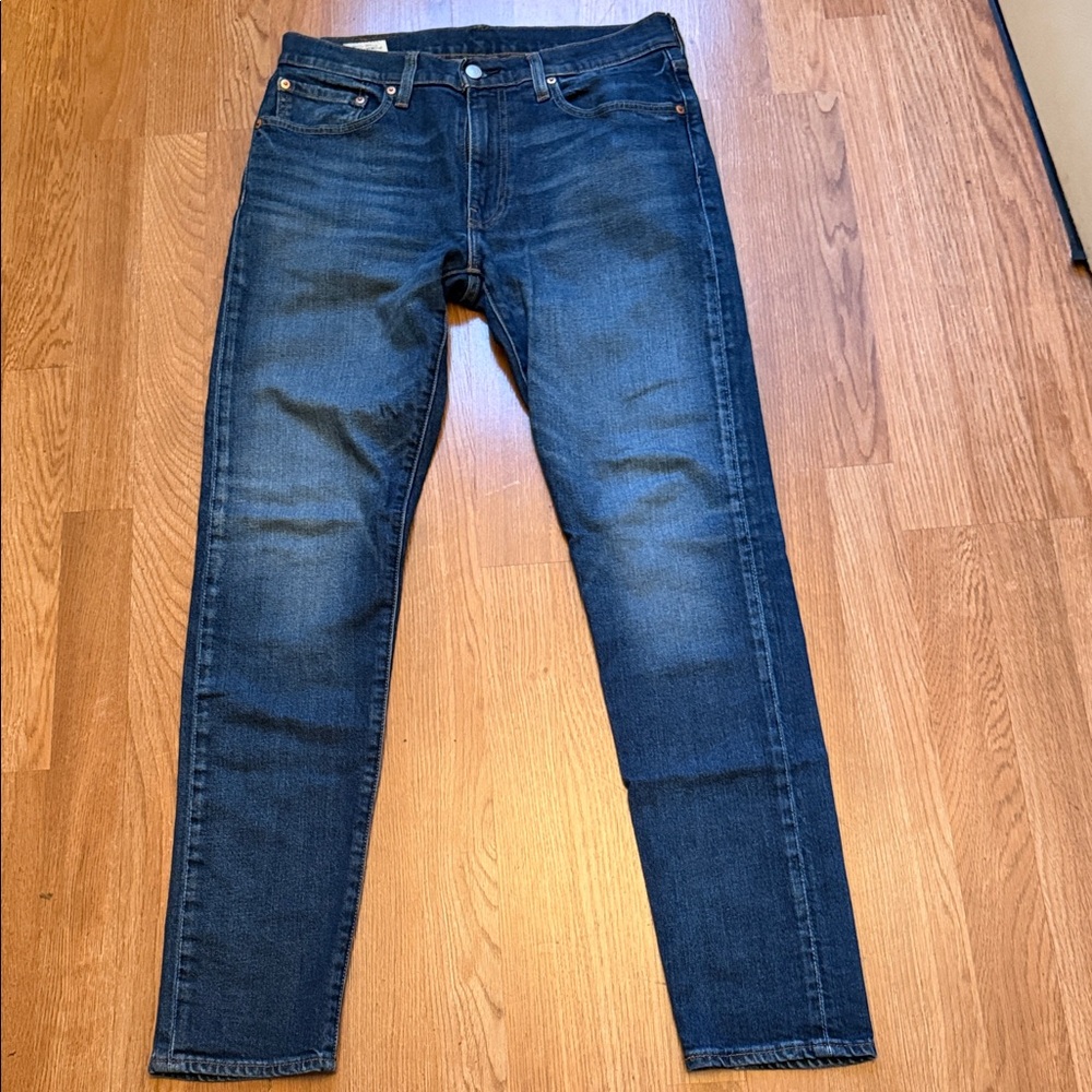 Men's Slim Fit Dark Blue Jeans